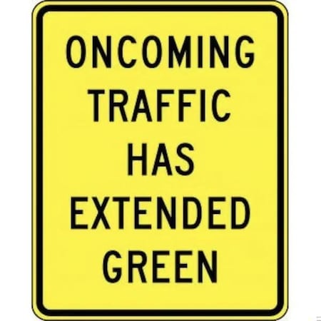 Accuform TRAFFIC SIGN  ONCOMING TRAFFIC 30 in  X FRW769RA